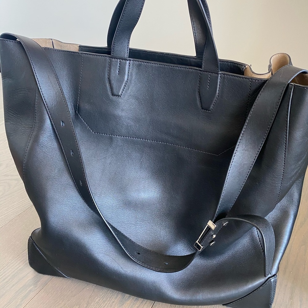 Alexander Wang large leather tote travel bag black